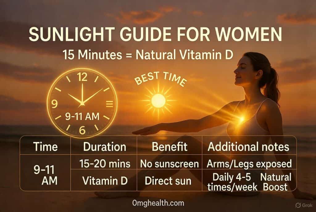 Vitamin D food sources for women including fish, egg yolk, mushrooms and fortified milk