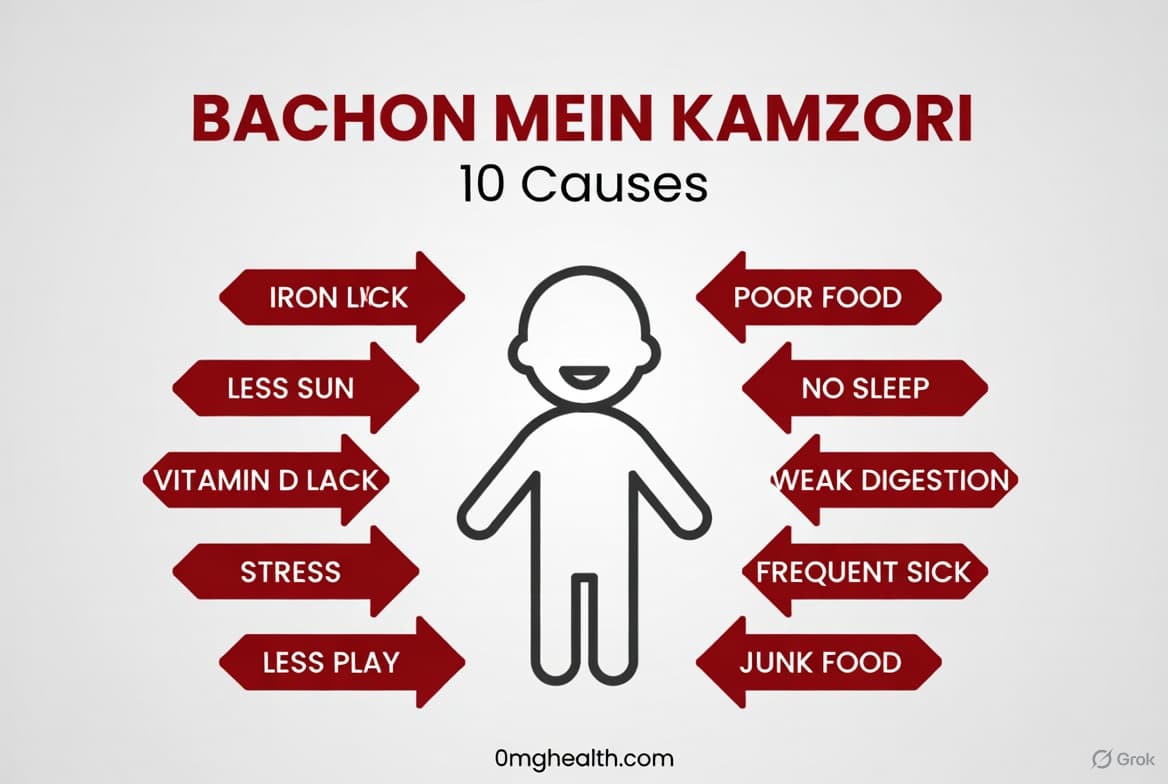 bachon mein kamzori ke lakshan thakan kam energy aur sust bachcha weakness symptoms in children