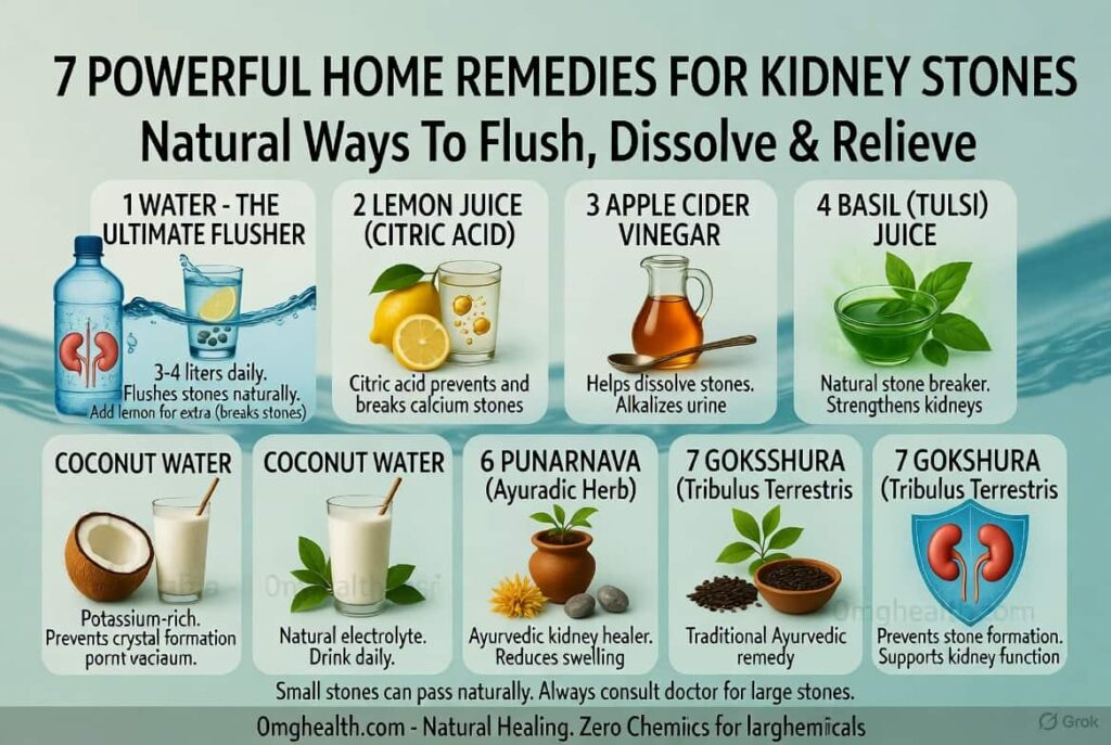 Kidney stone prevention tips — paani peena lifestyle uric acid monitoring infographic
