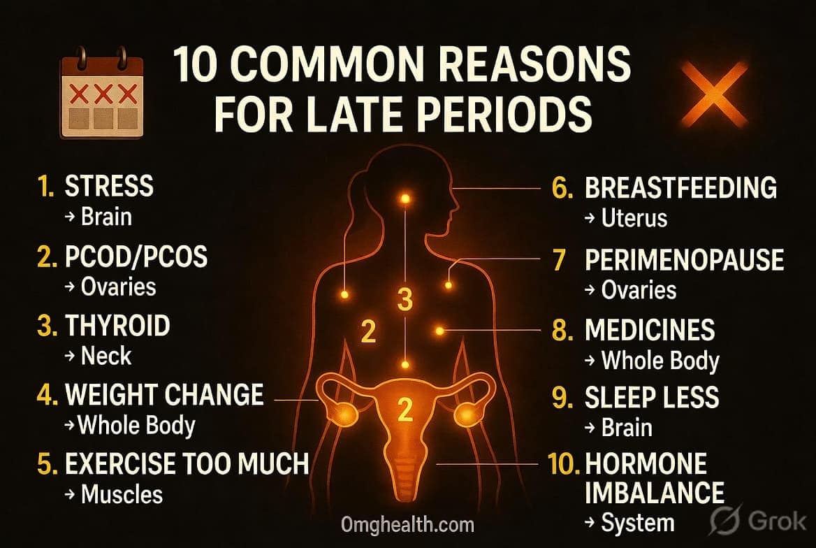 Periods Late Kyun Hote Hain - Irregular periods ke 10 karan aur ilaj