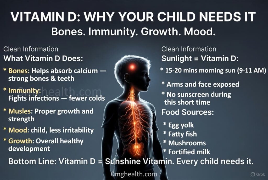 Bachchon Mein Vitamin D Deficiency Ke Lakshan infographic- age wise