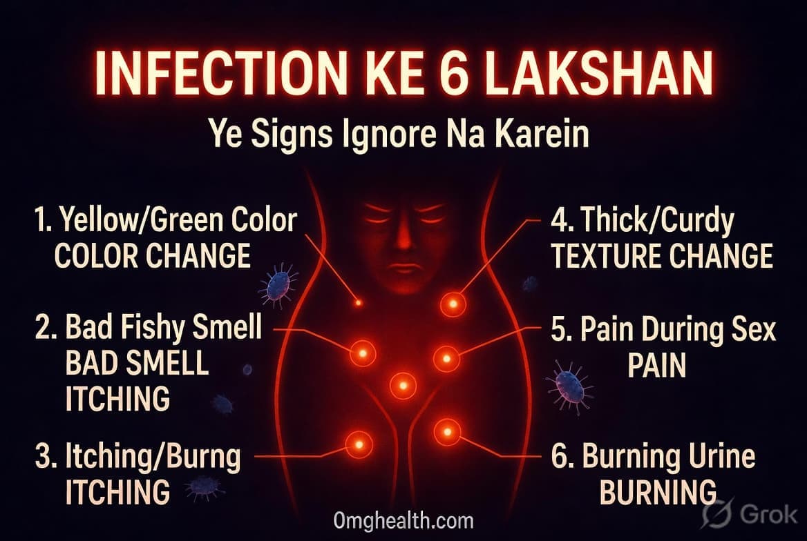 Difference between healthy discharge and infection discharge chart