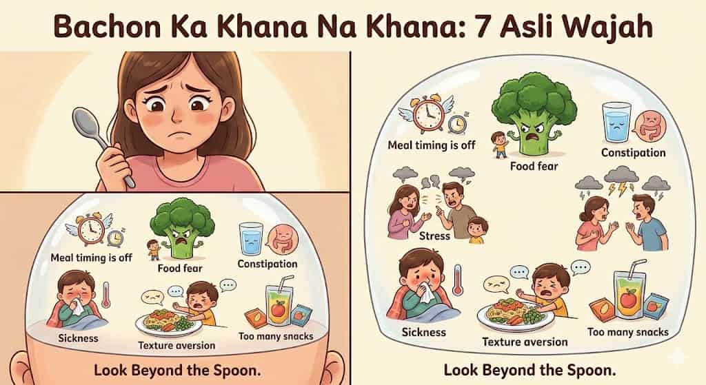 Bachon ki bhookh badhane ke Ayurvedic tarike — ajwain saunf adrak jeera natural tips