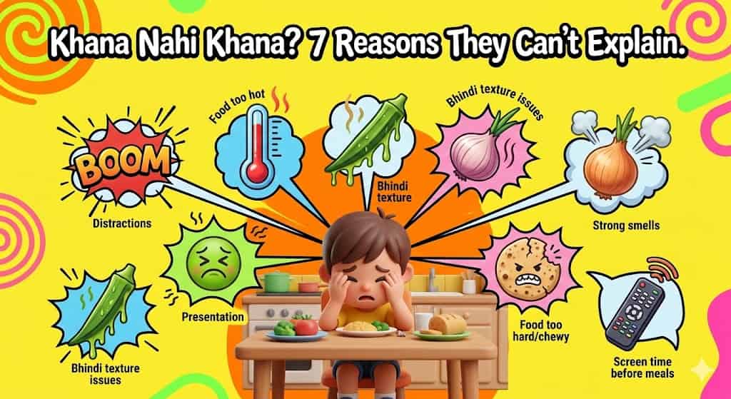 Bachon ka khana na khana — 7 wajahaat aur solutions Indian parents ke liye Hindi guide