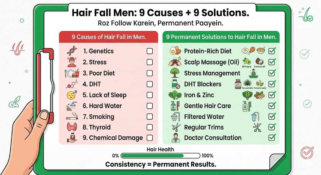 Hair fall men diet chart eggs palak pumpkin seeds walnuts amla supplements Hindi