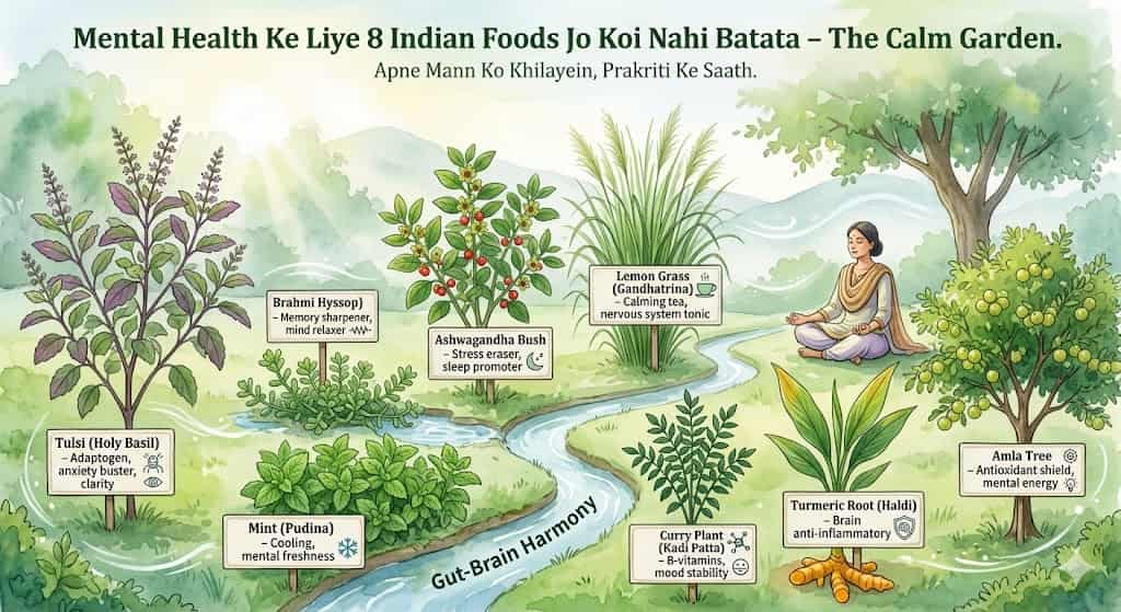 mental health ke liye indian foods hindi daily meal plan — subah se raat tak