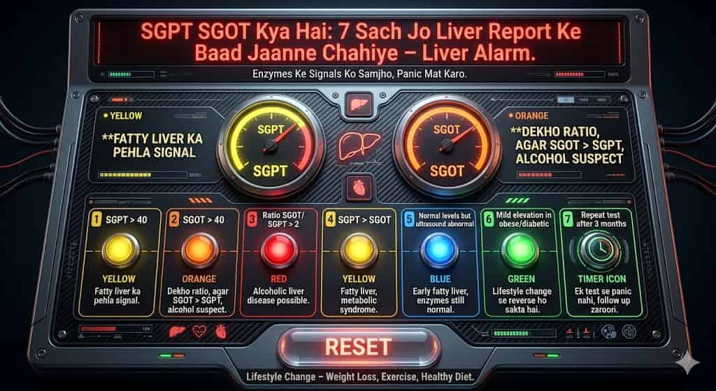 sgpt sgot kya hota hai liver report hindi — SGPT reduce protocol complete LFT panel