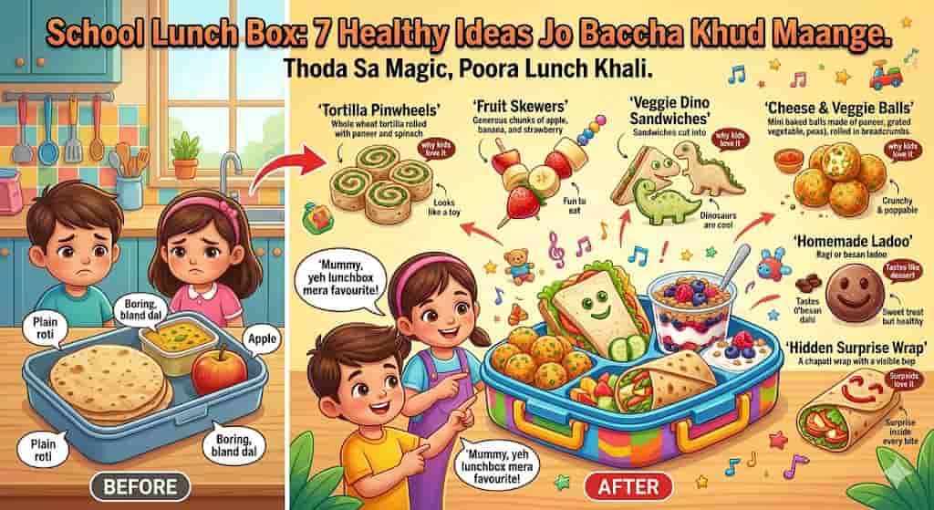 school lunch box healthy ideas hindi — 7 tiffin ideas jo bacche khushi se khaate hain