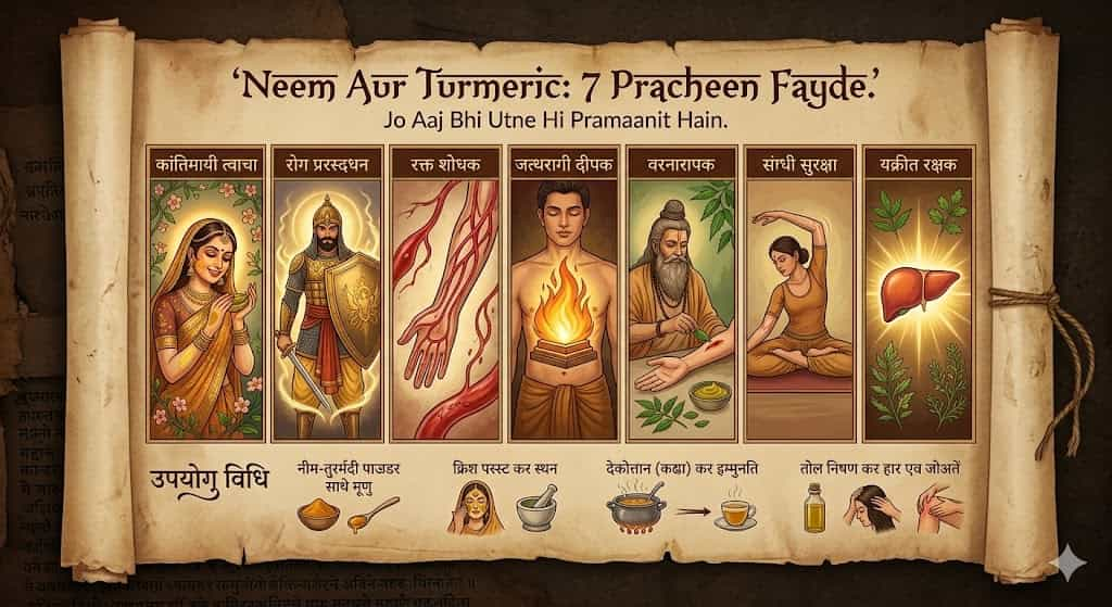 neem aur turmeric daily use hindi — dono herbs ke fayde aur sahi tarika ek saath