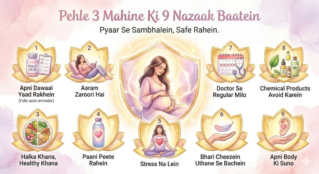 pregnancy pehle 3 mahine supplements folic acid iron vitamin D hindi guide