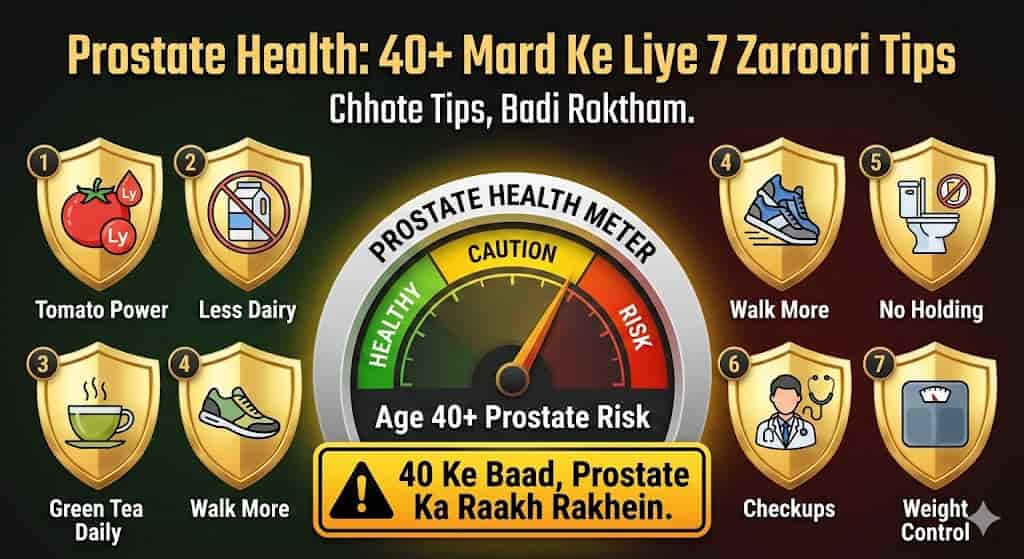 Prostate health kya hoti hai — 40 plus mard ke liye BPH cancer symptoms complete Hindi guide